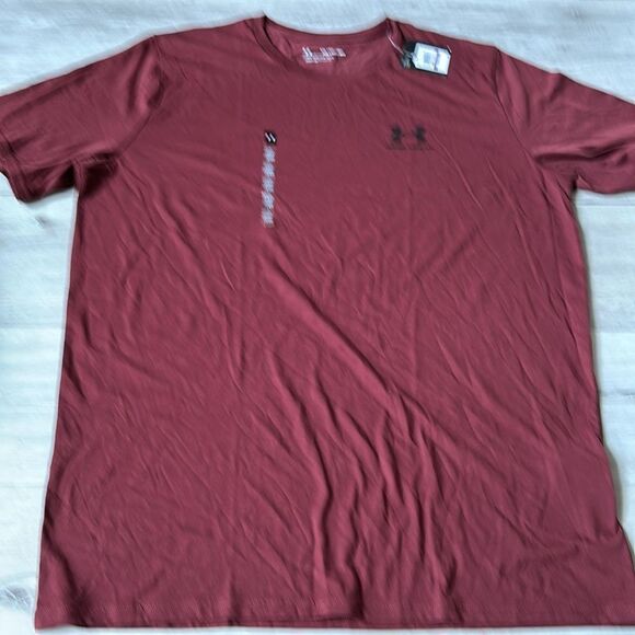 Under Armour Men's UA‎ Velocity Short Sleeve Maroon Tee XXL NWT - Picture 3 of 4